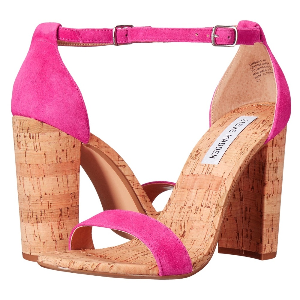 Steve Madden Hot Pink Summer Sandal Heel